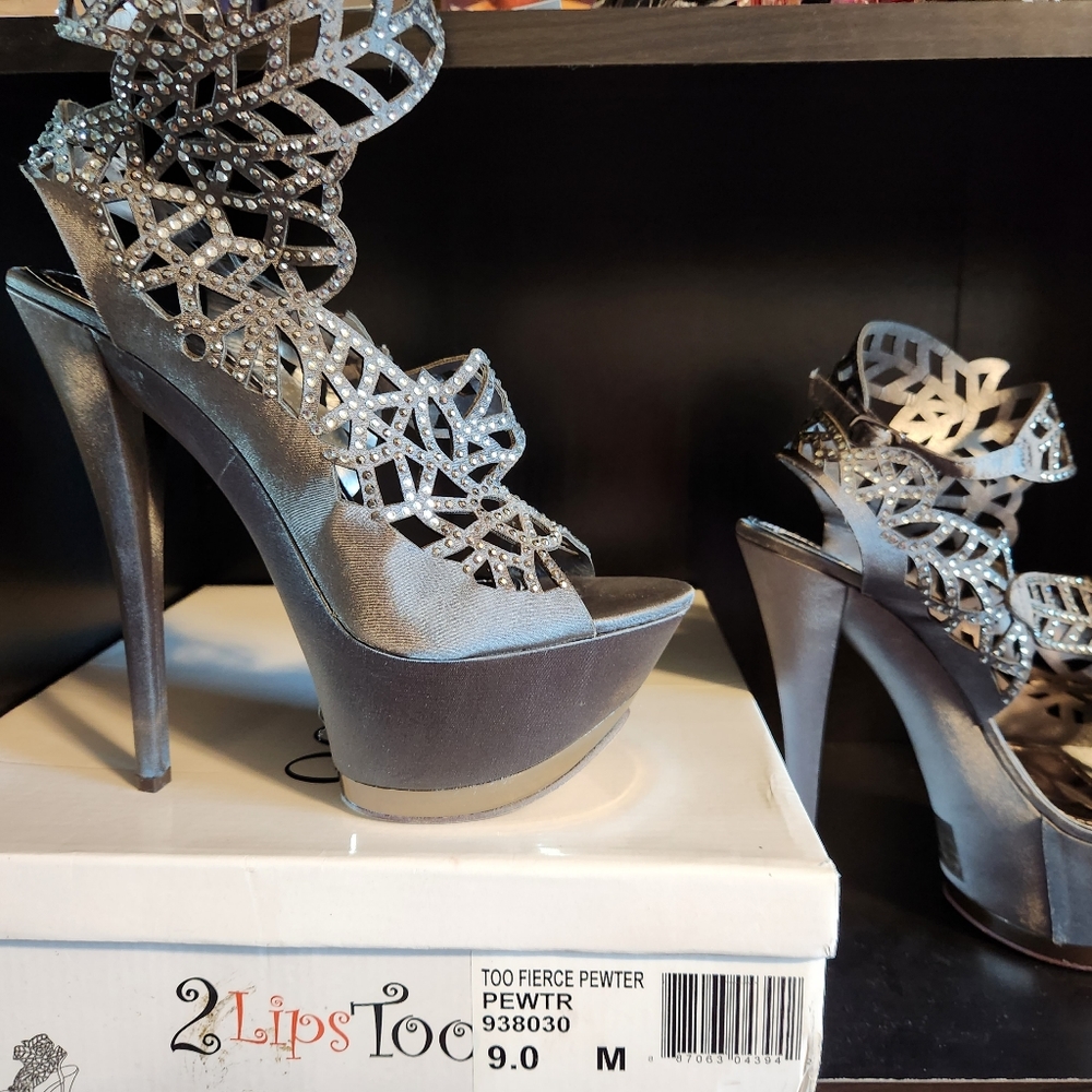 Too Fierce Pewter Stilettos